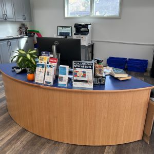 photo of rock hall front desk